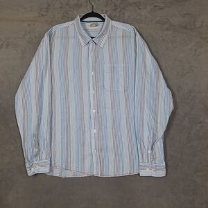 Carbon 2 Cobalt Shirt Mens XL White‎ multicolored striped button up long sleeve